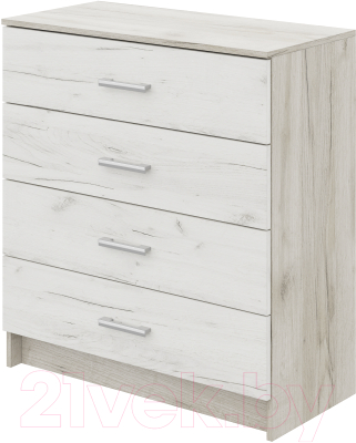 Комод Стендмебель Гармония КМ-601 (дуб крафт белый/дуб крафт серый) - фото