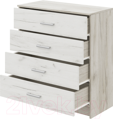 Комод Стендмебель Гармония КМ-601 (дуб крафт белый/дуб крафт серый)