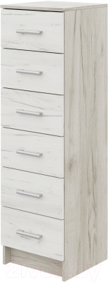 Комод Стендмебель Гармония КМ-602 (дуб крафт белый/дуб крафт серый) - фото