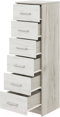 Комод Стендмебель Гармония КМ-602 (дуб крафт белый/дуб крафт серый)