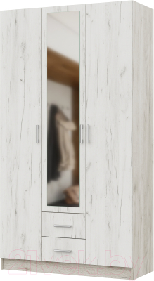 Шкаф Стендмебель Гармония ШК-601-М (дуб крафт белый/дуб крафт серый) - фото