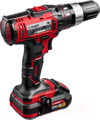 Аккумуляторная дрель-шуруповерт Зубр ДШУ-185-22