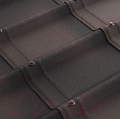 Лист кровельный Onduline Ондувилла 3D Брауни PE6H56RU15900