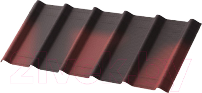 Лист кровельный Onduline Ондувилла 3D Красный бархат PE6HT5Ru15900 - фото