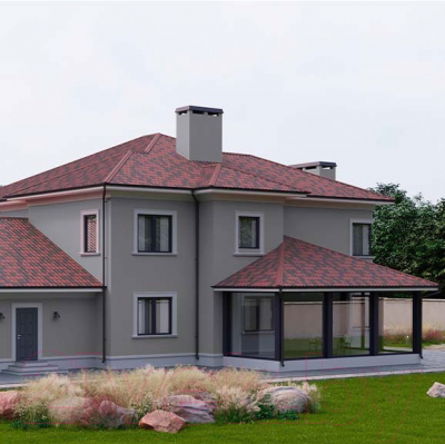 Лист кровельный Onduline Ондувилла 3D Красный бархат PE6HT5Ru15900