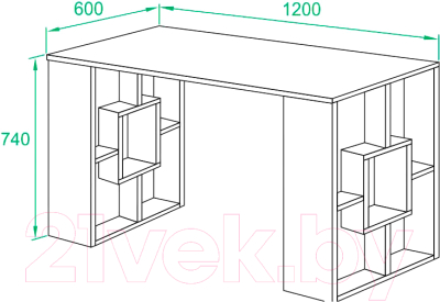 Письменный стол Сокол-Мебель СПМ-15 (бетон)