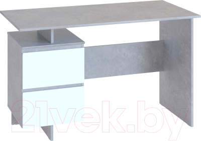 Письменный стол Сокол-Мебель СПМ-19 (бетон/белый) - фото