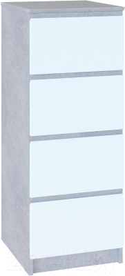 Комод Сокол-Мебель Т-4Р (бетон/белый) - фото