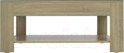 Журнальный столик Мебелик BeautyStyle 26 (сонома/стекло черное)