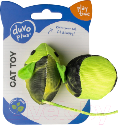 Набор игрушек для кошек Duvo Plus Мышка и мячик Флэш / 12077/DV - фото