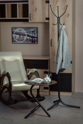 Журнальный столик Мебелик Дуэт 5 (черный/тонированный)