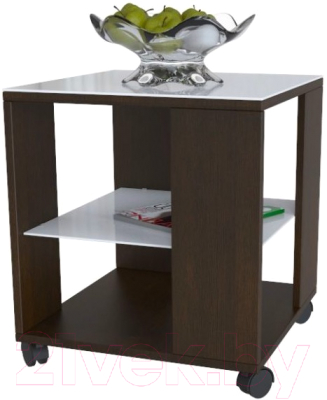 Журнальный столик Мебелик BeautyStyle 6 (венге/стекло белое) - фото