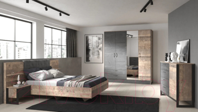 Зеркало НК Мебель Hugo / 72505195 (дуб гранж)