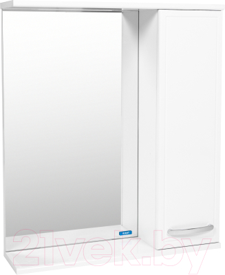 Шкаф с зеркалом для ванной Viant Милан 60 / VMIL60-ZSHR - фото