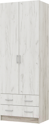 Шкаф Стендмебель Гармония ШК-603-М (дуб крафт белый/дуб крафт серый) - фото