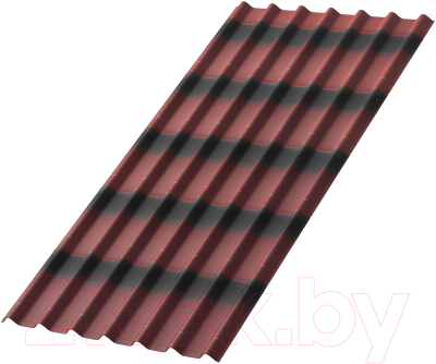 Лист кровельный Onduline P7ED4RU Черепица x5 SR-150 3D - фото