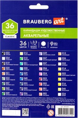 Набор акварельных карандашей Brauberg Art Classic / 181531