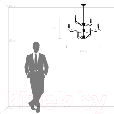 Люстра Lightstar Ragno 733263 (MD21041-6M)