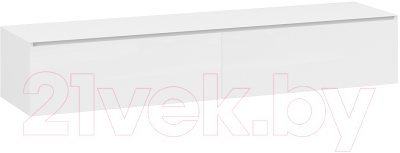 Тумба ТриЯ Глосс ТД-319.03.11 (белый глянец/стекло белый глянец) - фото