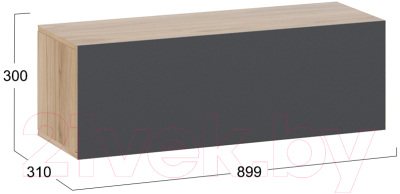 Шкаф навесной ТриЯ Глосс ТД-319.03.26 (яблоня беллуно/стекло графит матовый)