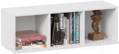 Шкаф навесной ТриЯ Глосс ТД-319.03.26 (белый глянец/стекло белый глянец)