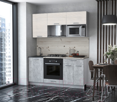 Готовая кухня Интерлиния Мила Лайт 1.7 ВТ