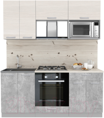 Готовая кухня Интерлиния Мила Лайт 1.8 ВТ - фото