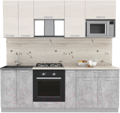 Готовая кухня Интерлиния Мила Лайт 2.2 ВТ - фото