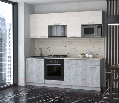 Готовая кухня Интерлиния Мила Лайт 2.2 ВТ