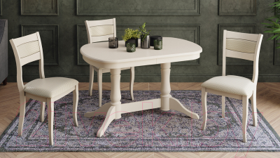 Обеденный стол ТриЯ Валенсия 1.8 (слоновая кость)