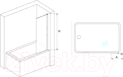 Стеклянная шторка для ванны RGW SC-056 / 351105650-11