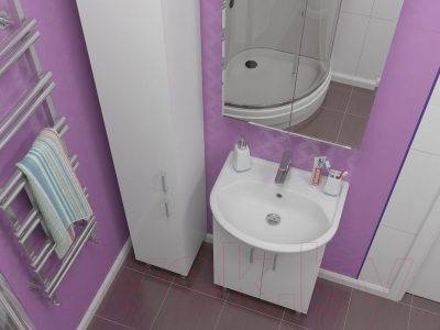 Шкаф с зеркалом для ванной Какса-А Лайт 70 / 004644