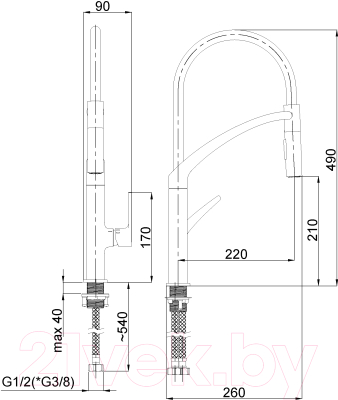 Смеситель Rubineta Ultima-50(WT) / UL50078