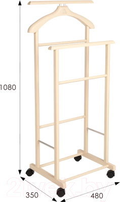 Стойка для одежды Мебелик Костюмная на колесах В 22Н