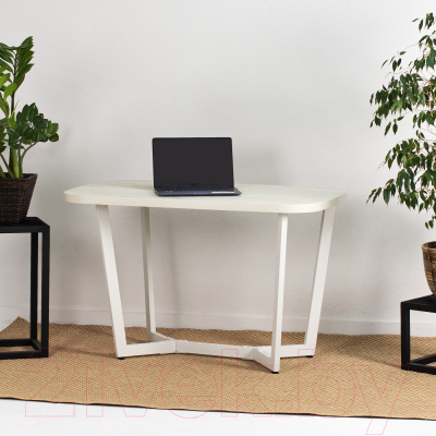 Обеденный стол Millwood Лофт Мюнхен 160x80x75 (дуб белый Craft/металл белый)