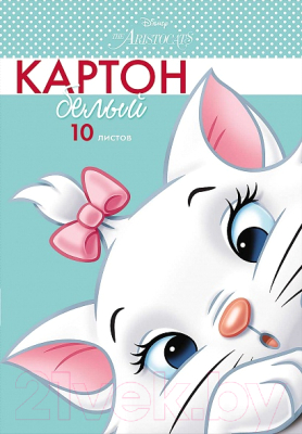 Набор белого картона Hatber Кошечка Мари / 10Кб4_25113 - фото