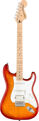 Электрогитара Fender Squier Affinity Stratocaster FMT HSS MN WPG SSB - фото