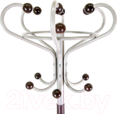 Вешалка для одежды Мебелик Д 4 (металлик/венге)