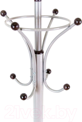 Вешалка для одежды Мебелик Д 4 (металлик/венге)