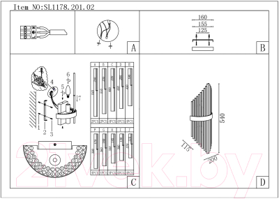 Бра ST Luce Arezzo SL1178.201.02