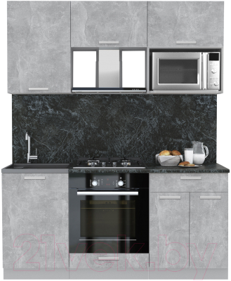 Готовая кухня Интерлиния Мила Лайт 1.7 ВТ - фото