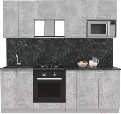 Готовая кухня Интерлиния Мила Лайт 2.2 ВТ - фото