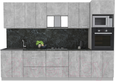 Готовая кухня Интерлиния Мила Лайт 3.0 ВТ - фото