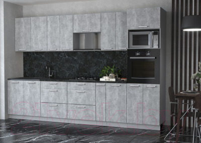 Готовая кухня Интерлиния Мила Лайт 3.2 ВТ