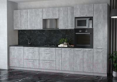 Готовая кухня Интерлиния Мила Лайт 3.4 ВТ