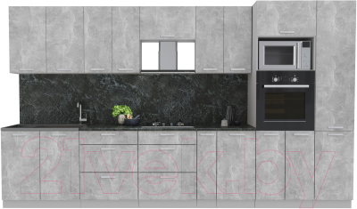 Готовая кухня Интерлиния Мила Лайт 3.6 ВТ - фото