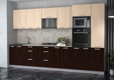 Готовая кухня Интерлиния Мила Лайт 3.4 ВТ