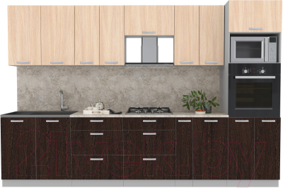 Готовая кухня Интерлиния Мила Лайт 3.2 ВТ - фото