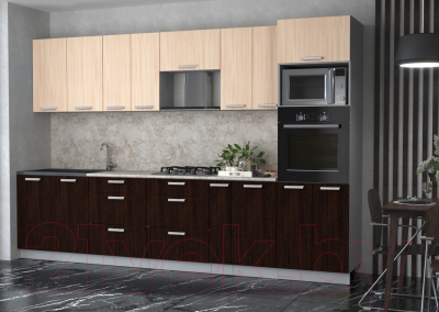 Готовая кухня Интерлиния Мила Лайт 3.2 ВТ