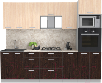 Кухонный гарнитур Интерлиния Мила Лайт 2.6 ВТ - фото